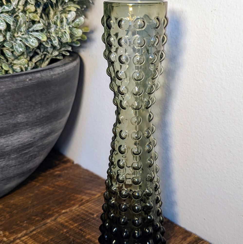 Vintage Vase Dalek Hobnob Japan Smoked Glass